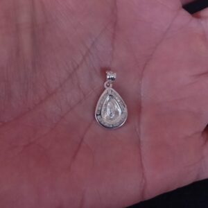 Medalla zirconia plata .925