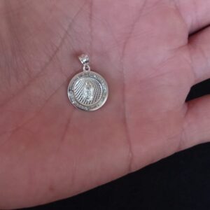 Medalla zirconia plata .925