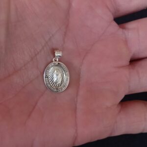 Medalla zirconia plata .925