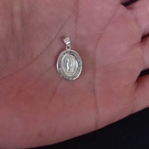 Medalla zirconia plata .925
