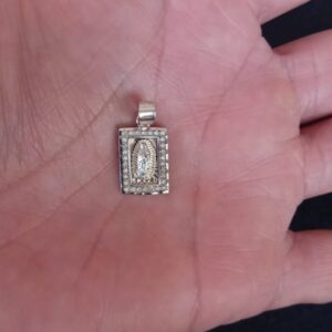 Medalla zirconia plata .925
