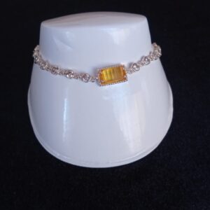 Pulsera zirconia plata .925