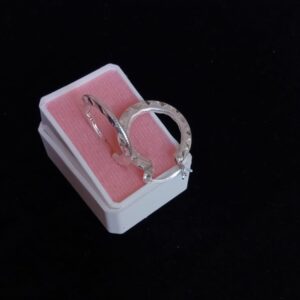 Arracada gruesa plata .925