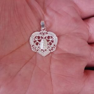 Medalla zirconia plata .925