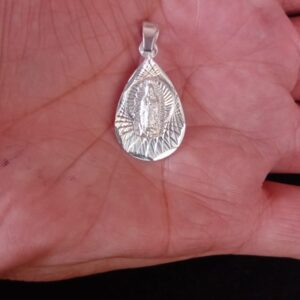 Medalla zirconia plata .925