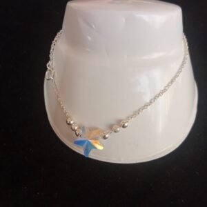 Pulsera delgada zirconia plata .925