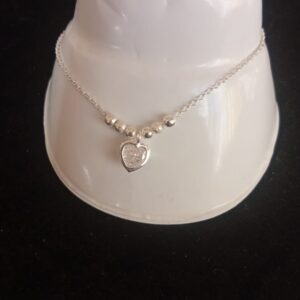 Pulsera delgada zirconia plata .925