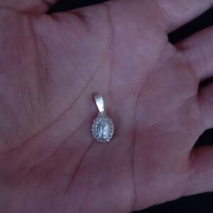 Medalla zirconia plata .925