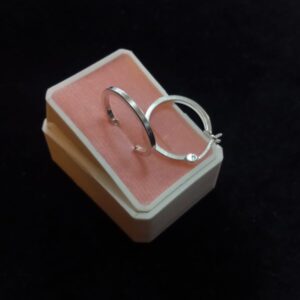 Arracada gruesa plata .925