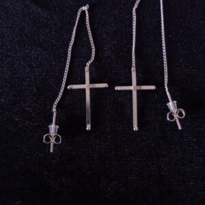 Arete largo plata .925