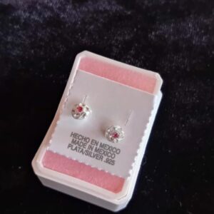 Arete poste mariposa plata .925