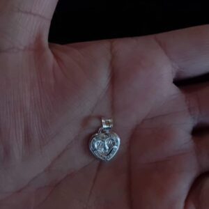 Medalla zirconia plata .925