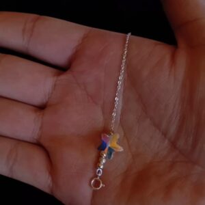 Pulsera delgada zirconia plata .925