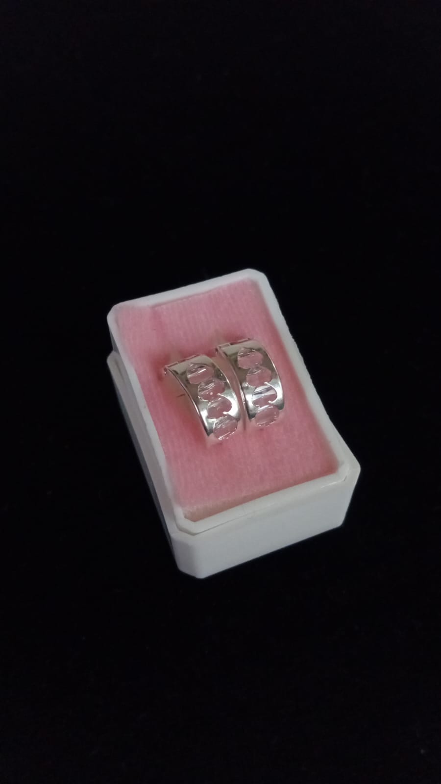 Arracada huggis plata .925