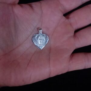 Medalla zirconia plata .925