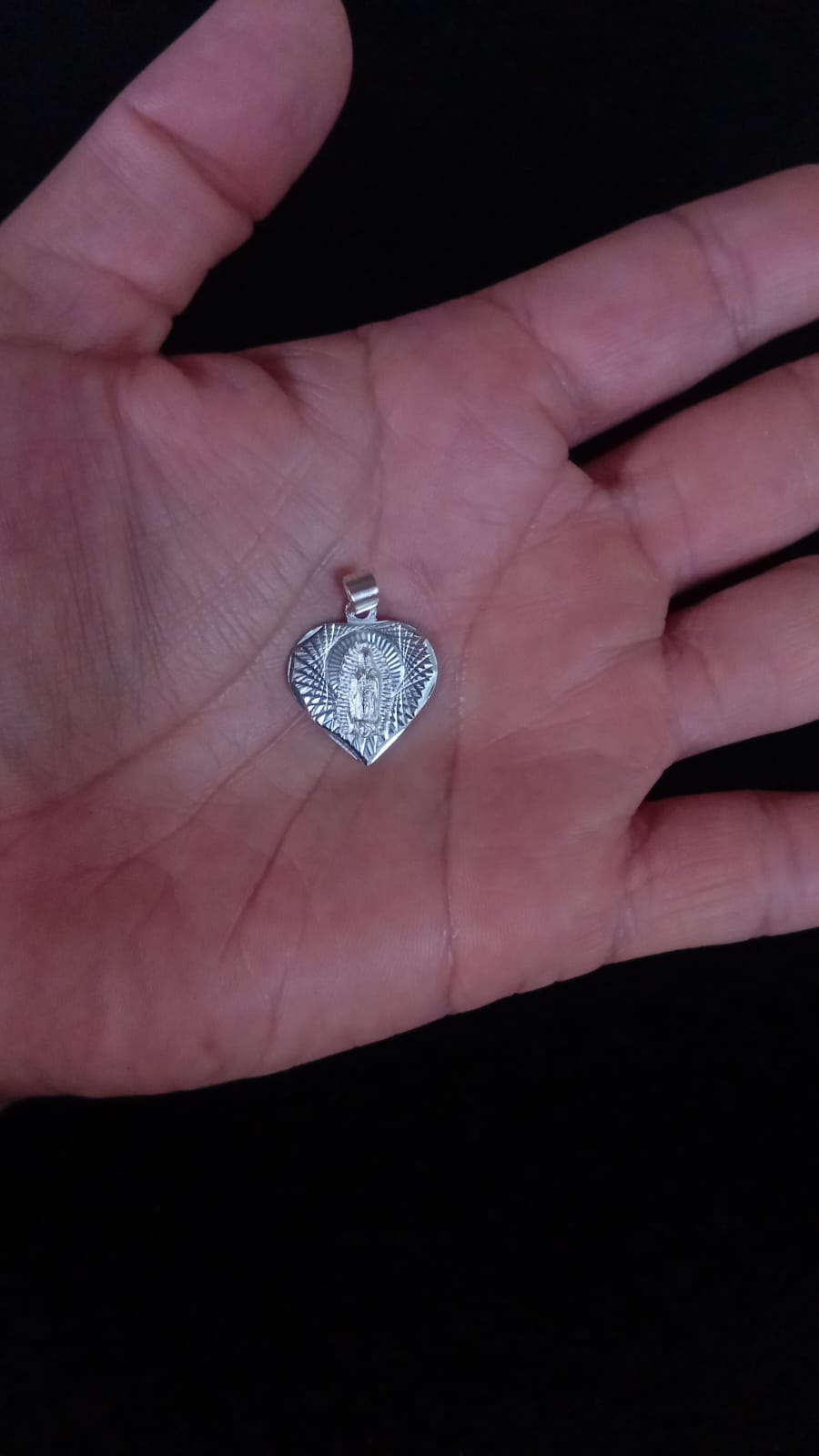 Medalla zirconia plata .925