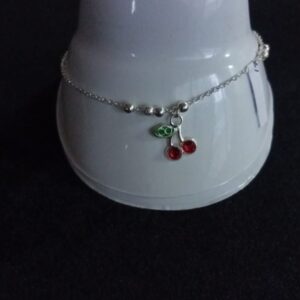 Pulsera delgada zirconia plata .925
