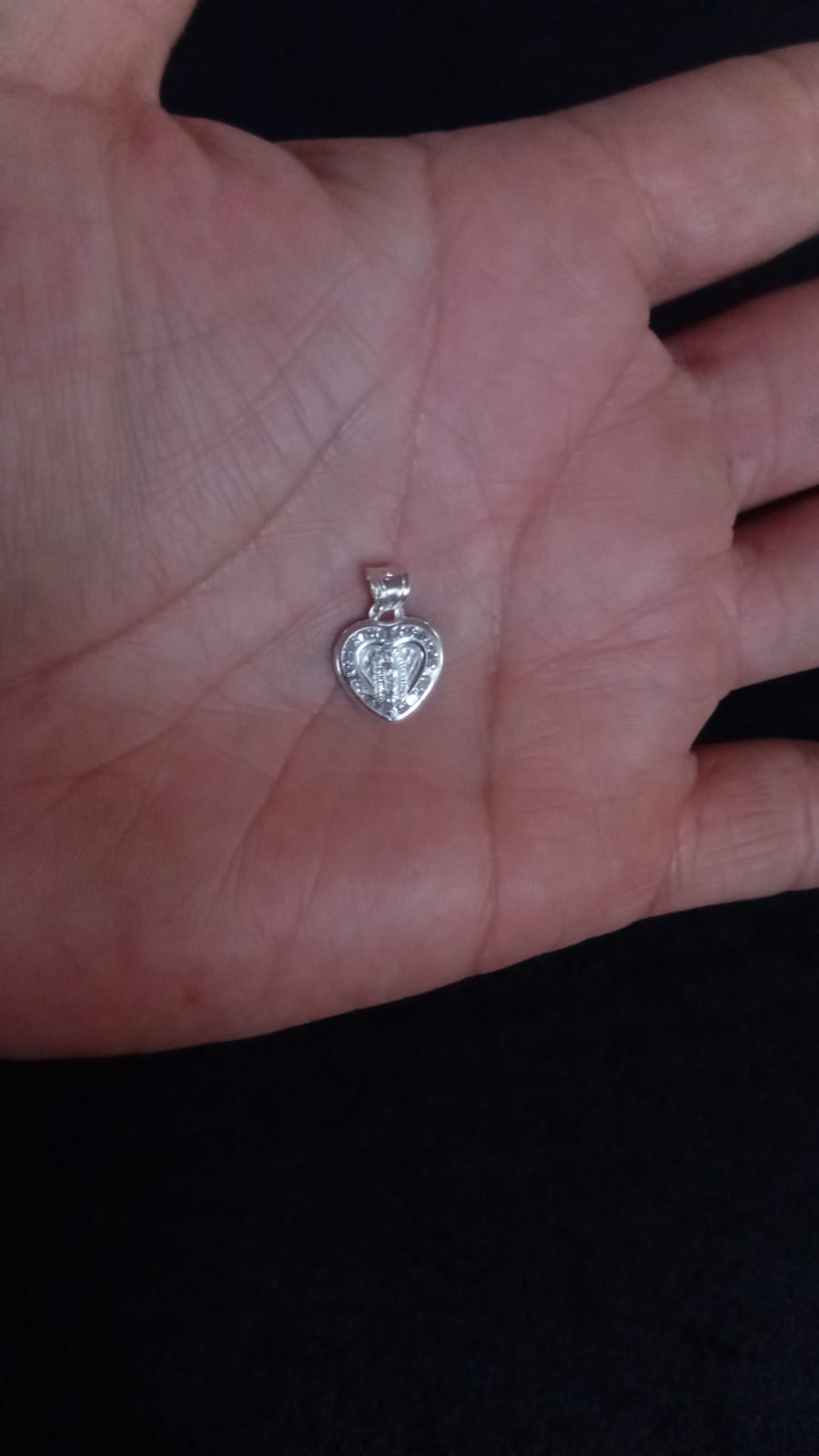 Medalla zirconia plata .925