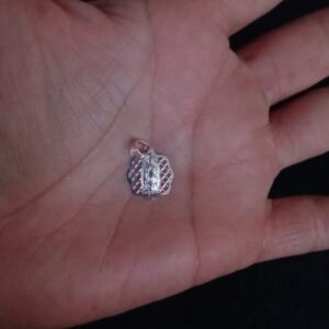 Medalla zirconia plata .925