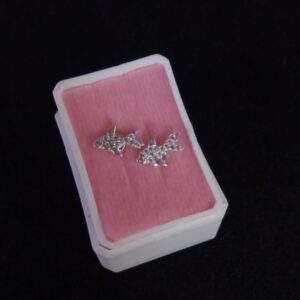 Arete poste mariposa plata .925