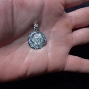Medalla zirconia plata .925