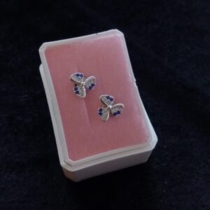 Arete poste mariposa plata .925