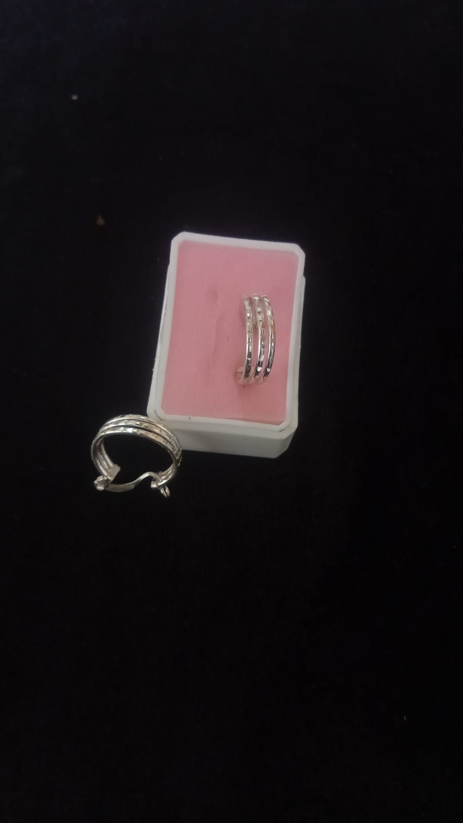 Arracada gruesa plata .925