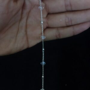 Pulsera delgada zirconia plata .925