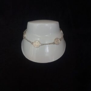 Pulsera delgada zirconia plata .925