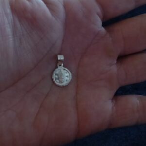 Medalla zirconia plata .925