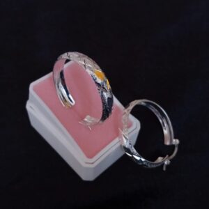 Arracada gruesa plata .925