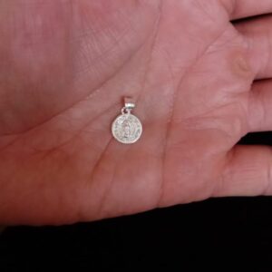 Medalla zirconia plata .925