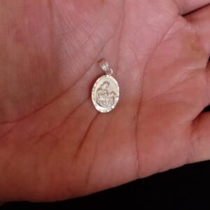 Medalla zirconia plata .925