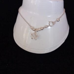 Pulsera delgada zirconia plata .925