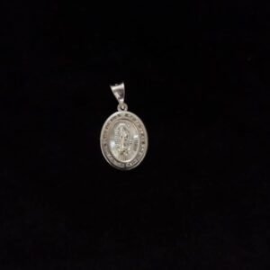 Medalla zirconia plata .925