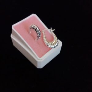 Arracada gruesa plata .925
