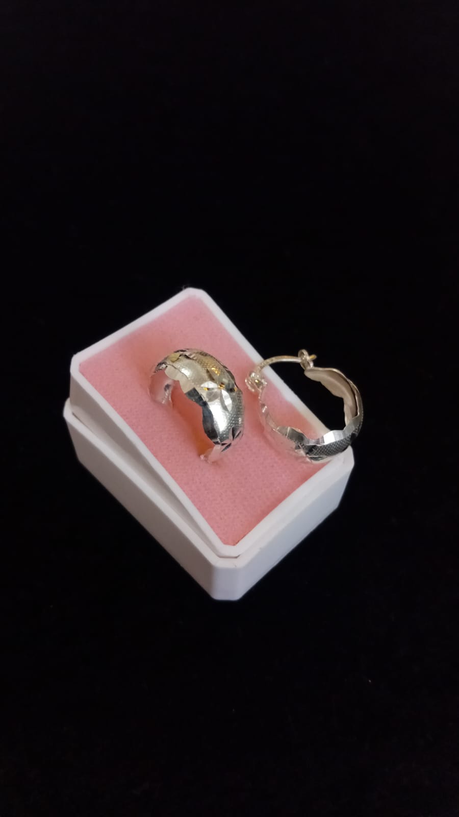 Arracada gruesa plata .925
