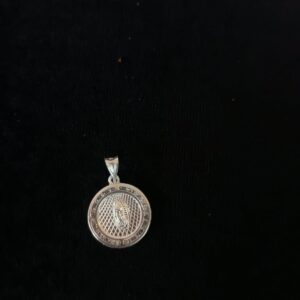 Medalla zirconia plata .925