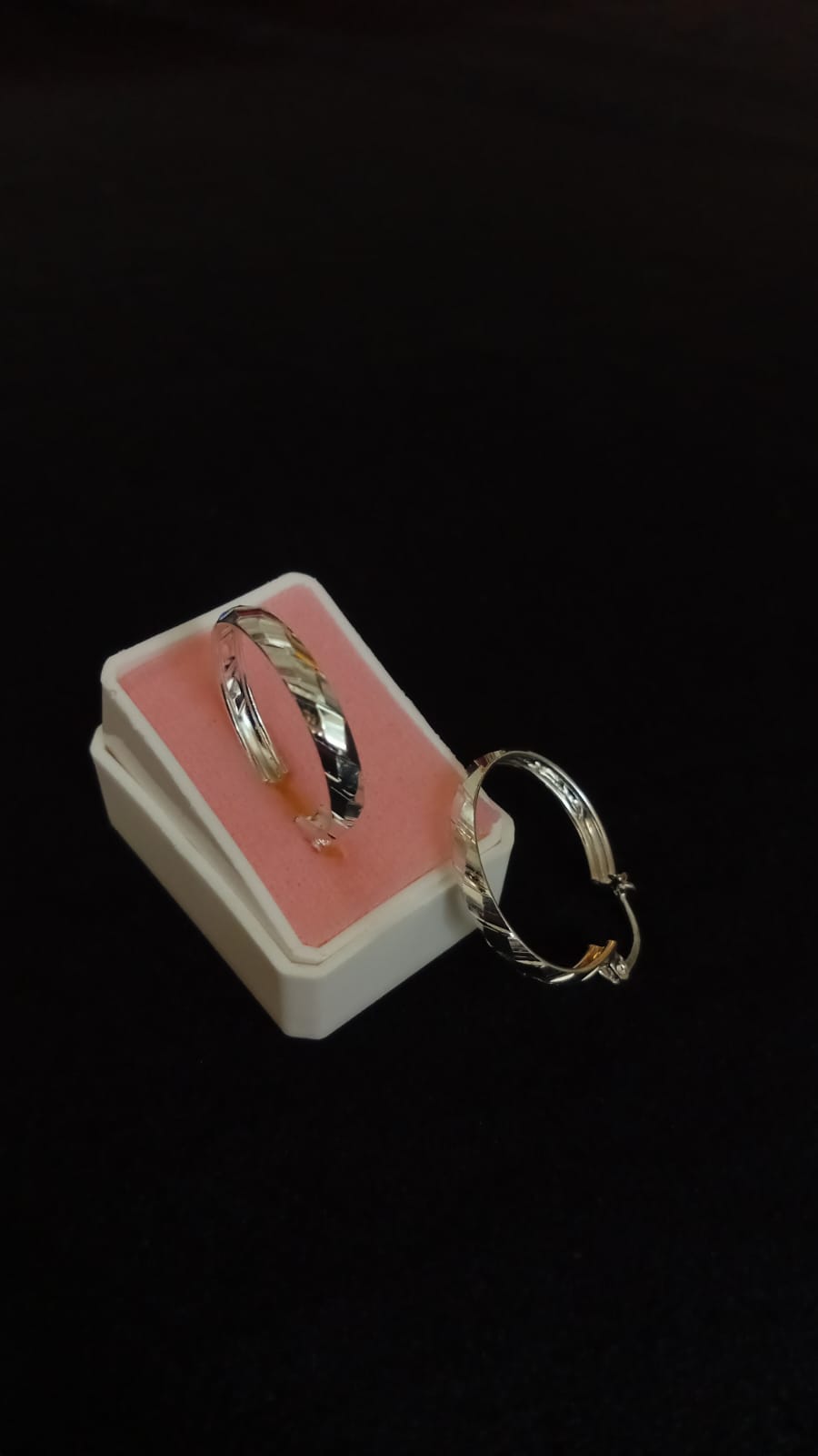 Arracada gruesa plata .925