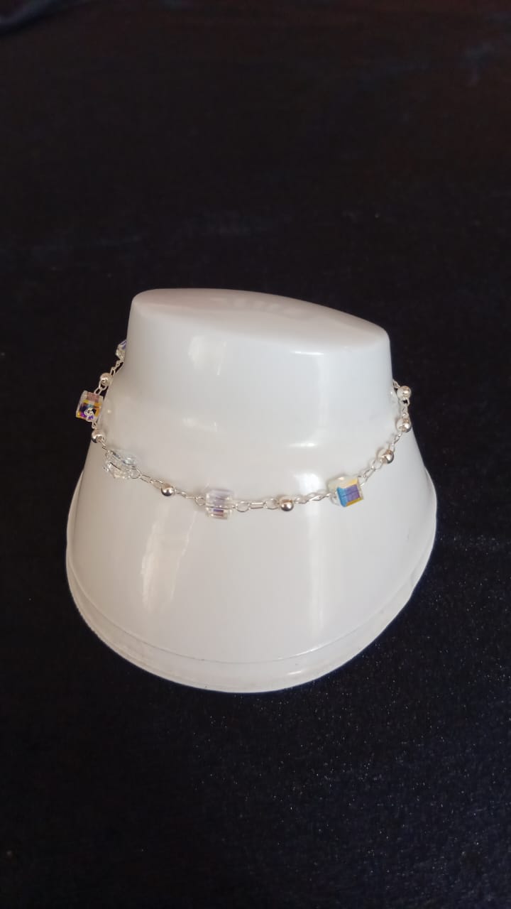 Pulsera zirconia plata .925