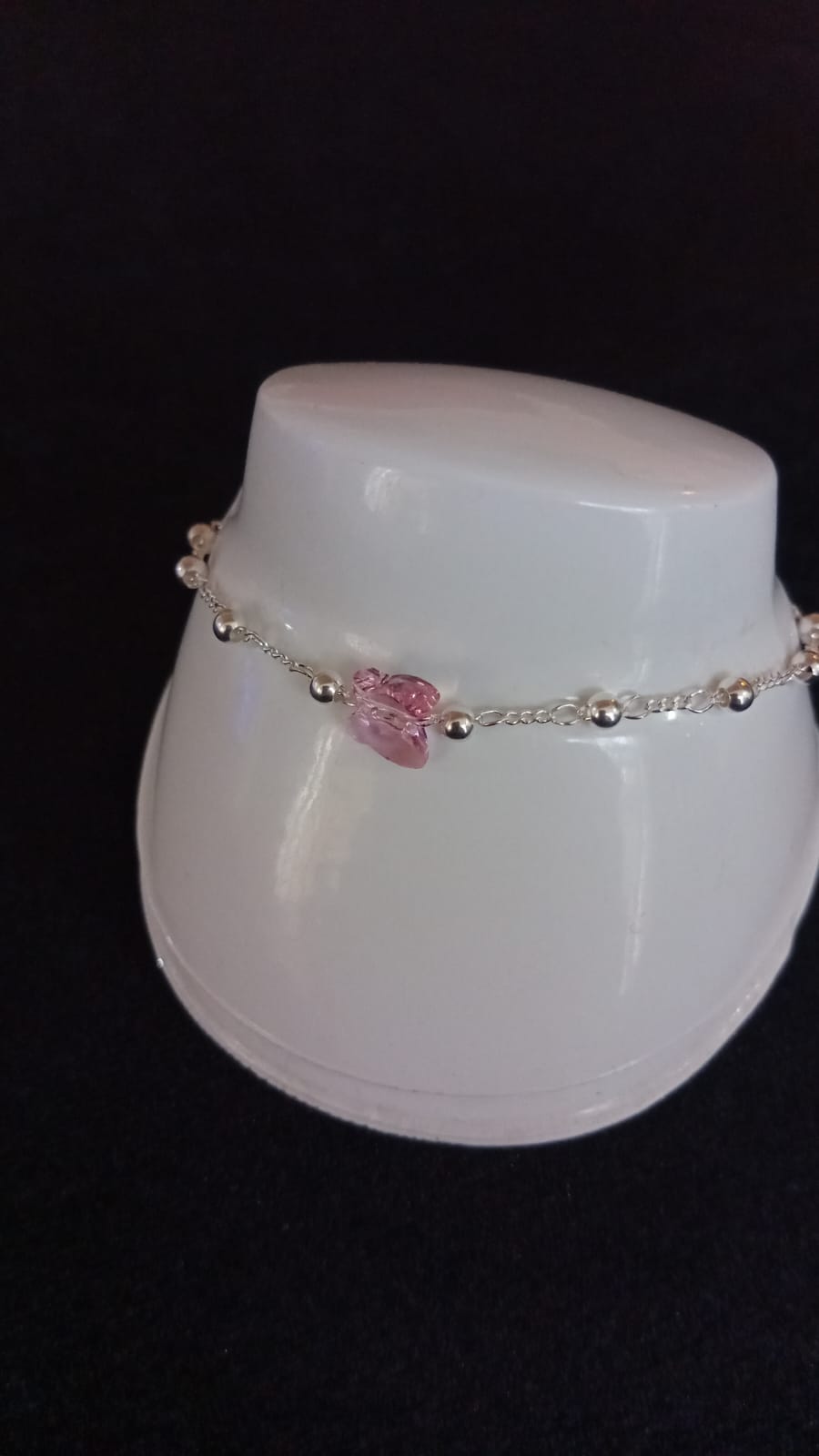Pulsera delgada zirconia plata .925