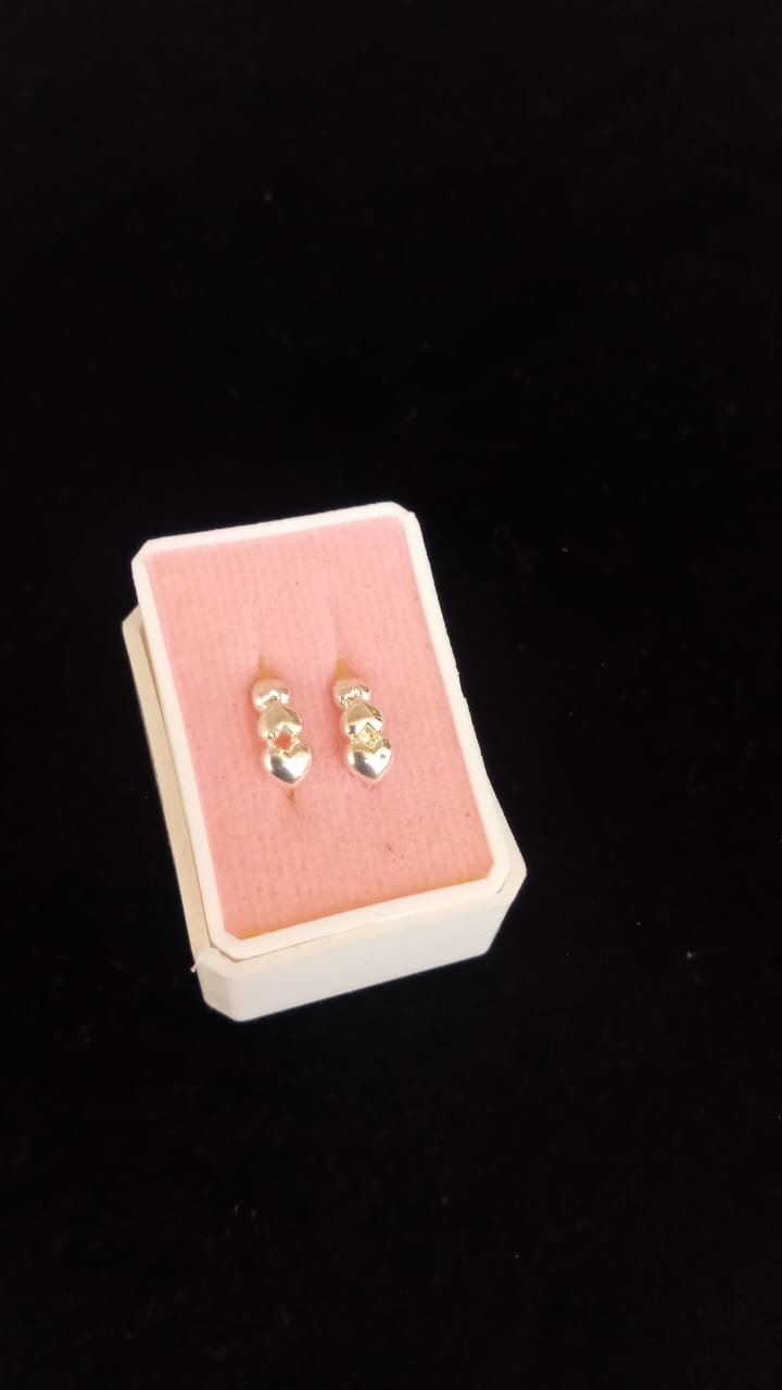 Arracada huggis plata .925
