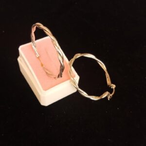 Arracada gruesa plata .925