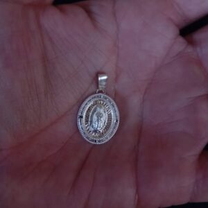 Medalla zirconia plata .925