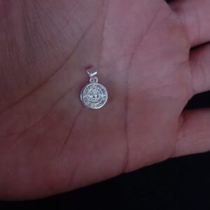 Medalla zirconia plata .925