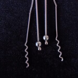 Arete largo plata .925