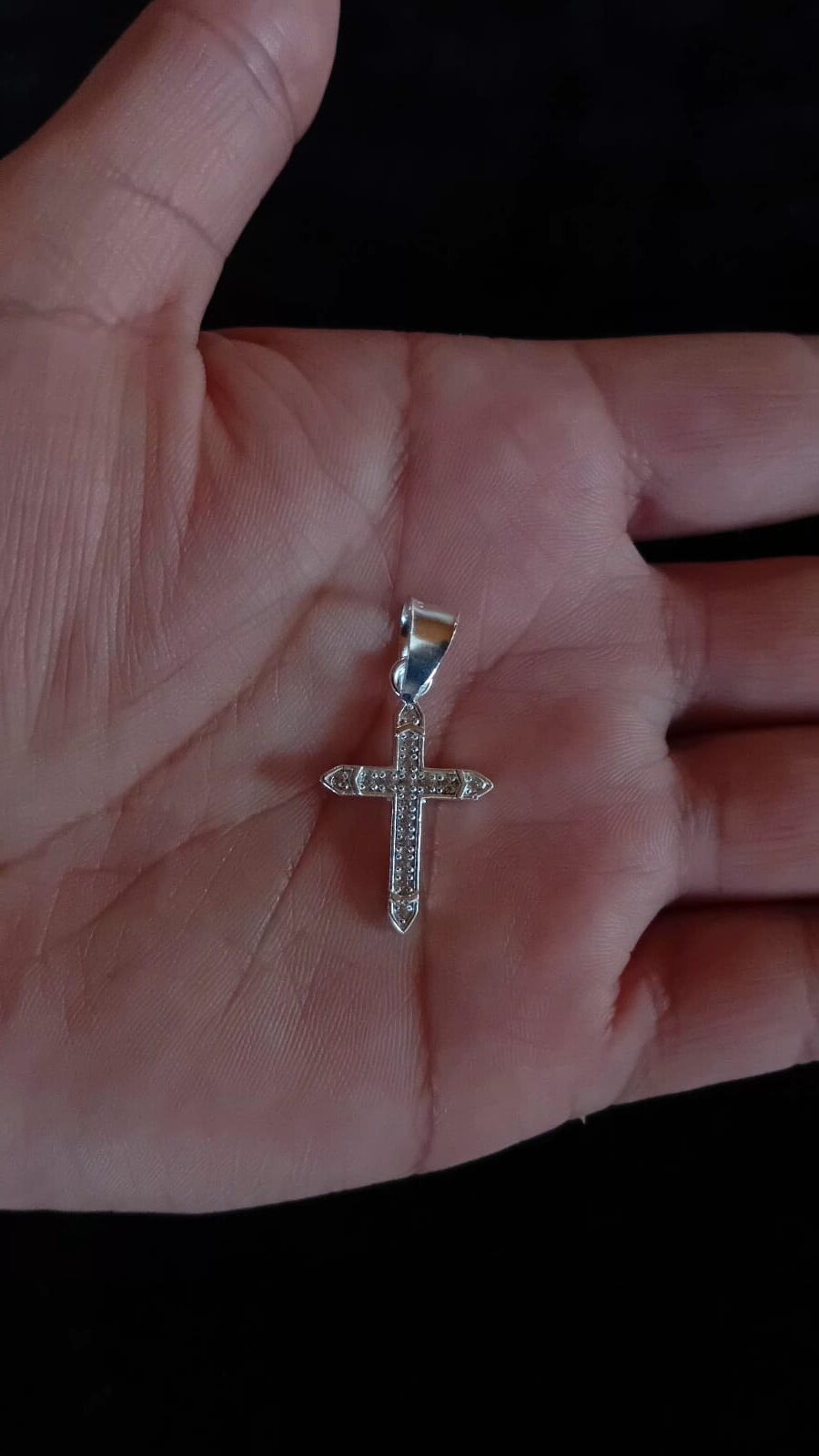 Cruz chica plata .925