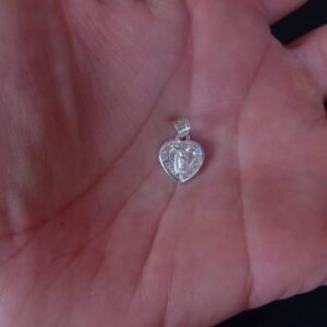 Medalla zirconia plata .925