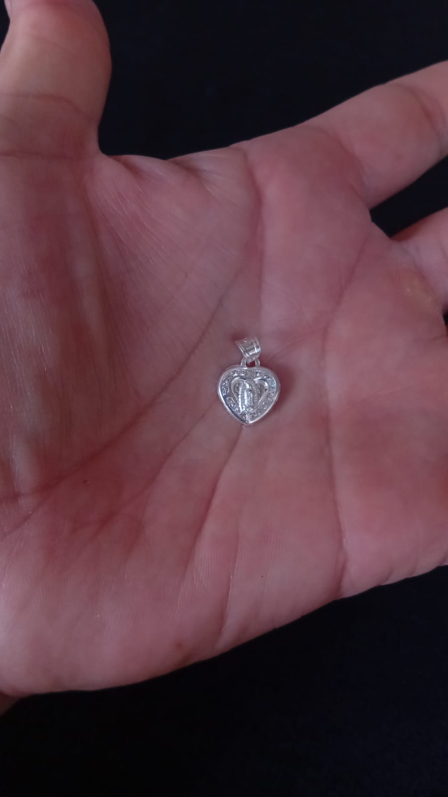 Medalla zirconia plata .925