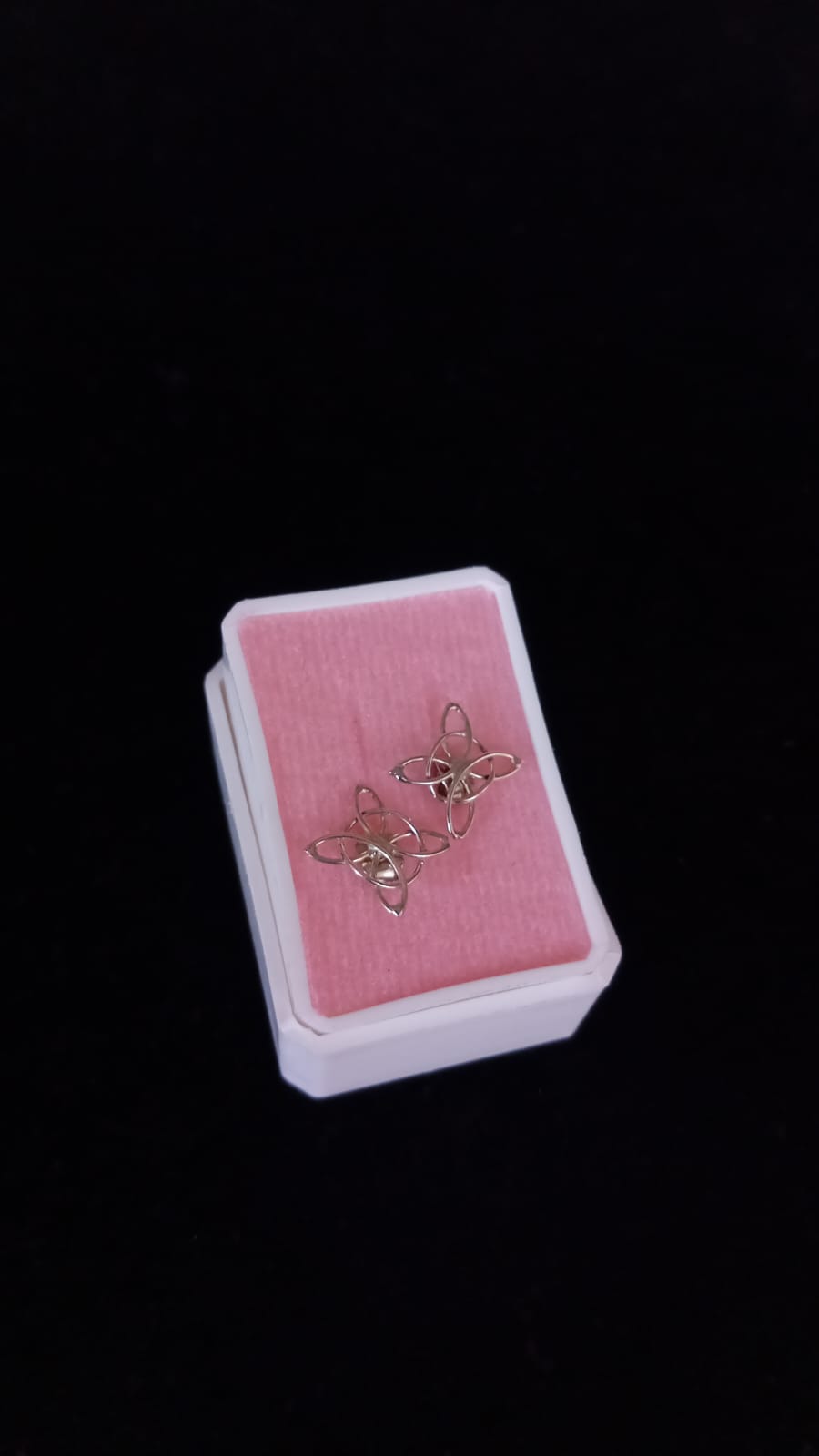 Arete poste mariposa plata .925